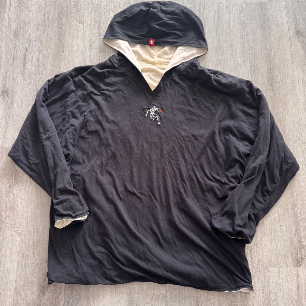 Vintage Y2K AND1 Reversible Hoodie Mens Large Black White Long Sleeve basketball